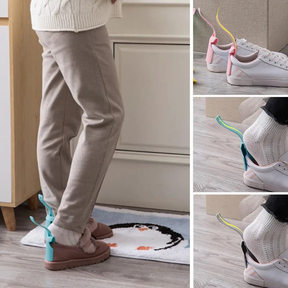 

1PC Lazy Shoe Helper Unisex Wear Shoe Horn Helper Shoehorn Lifter Shoe Slip and on off Shoe Horn Tool Easy Sturdy Shoe Shoe T1B4