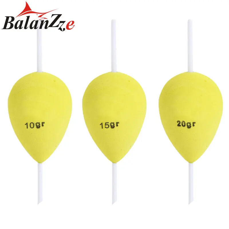 

Balanzze EVA Fishing Floats Set 10-20g High Quality Fishing Accessory Fish Floats Upgraded EVA Bobber 3pcs/pack