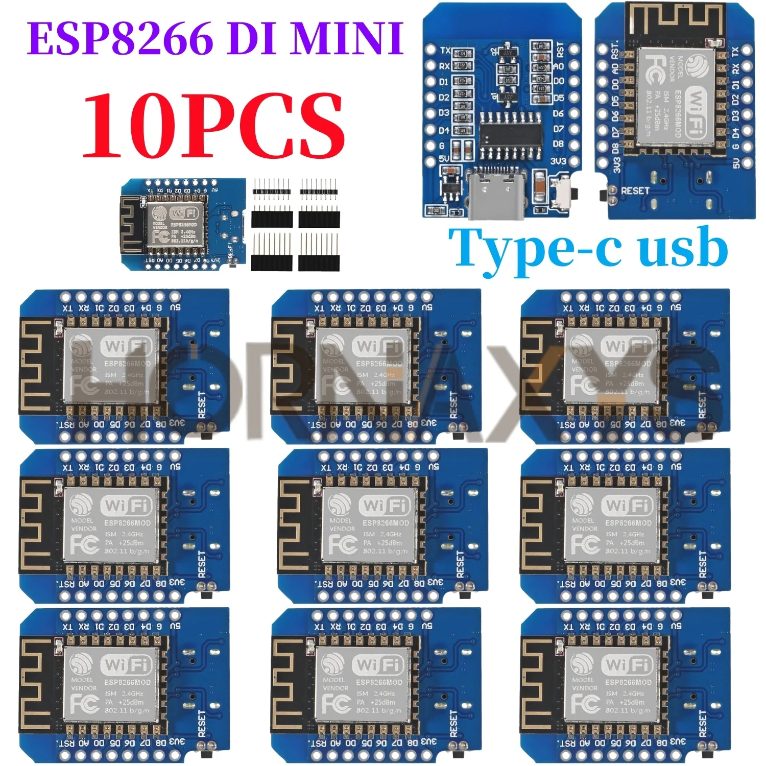 Модуль WiFi D1 Mini TYPE-C/Micro USB ESP8266 ESP-12F CH340G V2 модуль мини плата разработки 3 В с