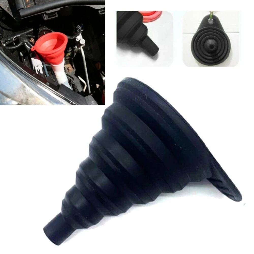 

Engine Funnel Car Universal Silicone Liquid Funnel Washer Fluid Change Foldable Portable Auto Engine Oil Petrol Change Funnel