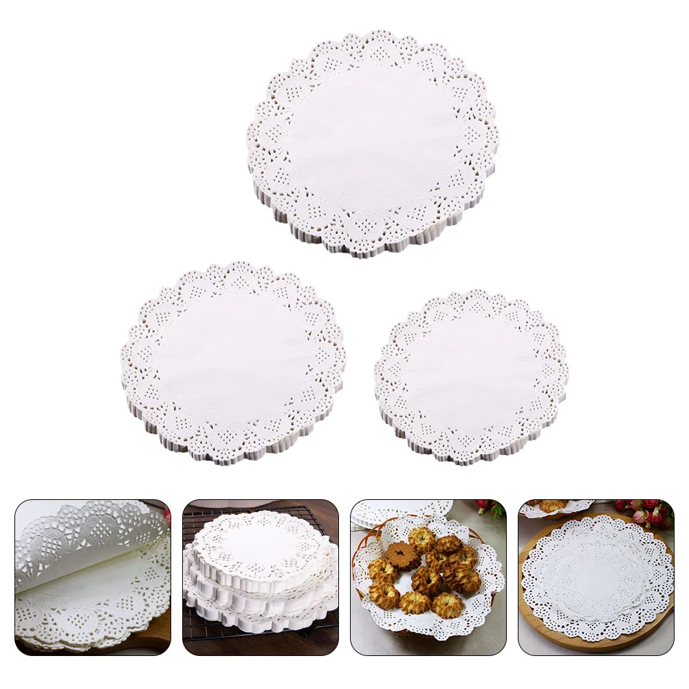 

Paper Oil Baking Cakesheet Doilies Mats Absorb Disposable Hollow Mat Absorbing Grade Pad Proof Grease Pads White