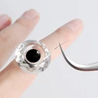 Прозрачное регулируемое кольцо для клея Yelix, индивидуальный держатель для клея для наращивания ресниц, клейкие наклейки, профессиональное макияж