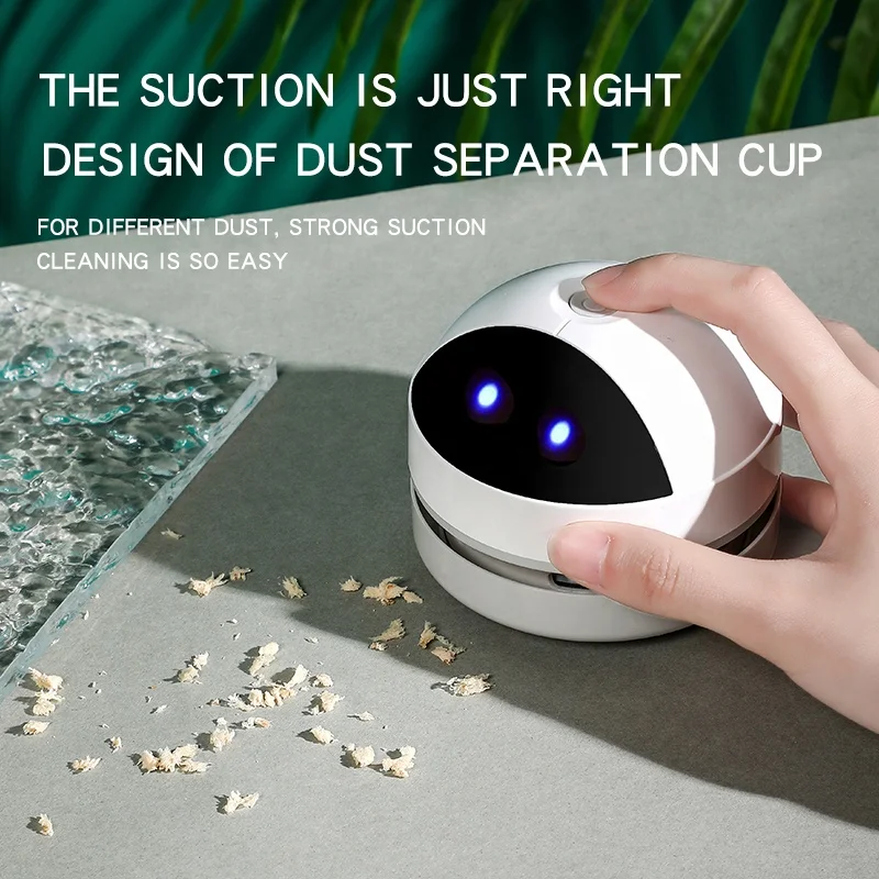 

Mini Vacuum Cleaner Desk Table Dust Vacuum USB Table Sweeper Desktop with Clean Brush for Home Office School Pencil Crumbs