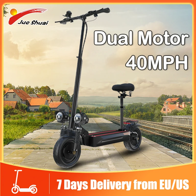 

Скутер электрический с двойным мотором 40 миль/ч, 18 А/ч, литиевая батарея