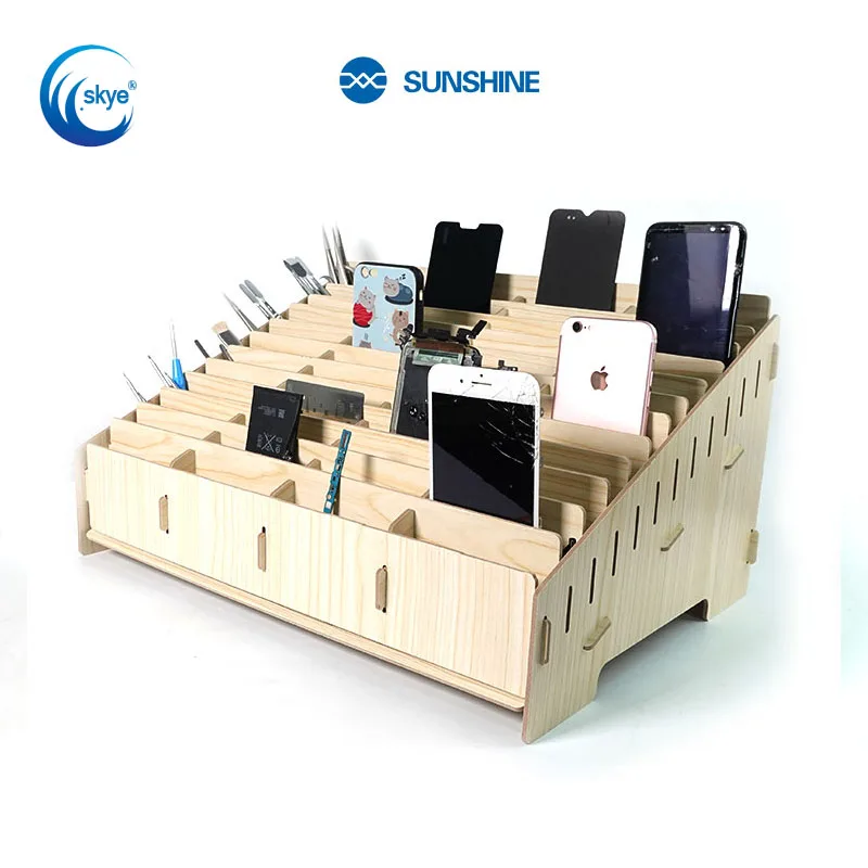 

SUNSHINE SS-001C 48 ячеек коробка для управления сотовым телефоном ящики для хранения для ремонта Рабочий стол инструмент для хранения