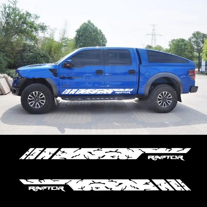 

Креативный пикап Raptor Ford RAPTOR, наклейка на боковую юбку автомобиля, наклейка, украшение автомобиля, Модифицированная индивидуальная наклейка...