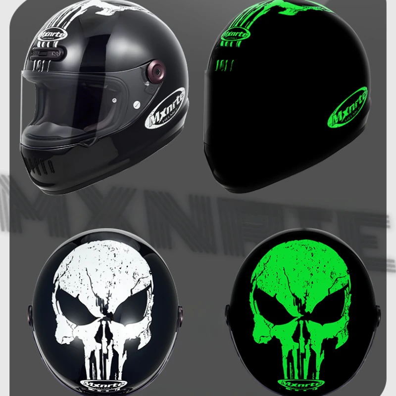 MXNRTE мотоциклетный шлем DOT сертификация анфас персонализированный череп
