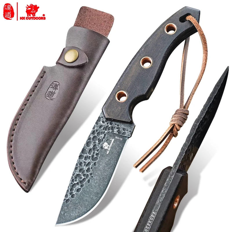 

HX OUTDOORS high hardness tiger wing forging straight knife jungle tactics wilderness survival tool self-defense outdoor knife