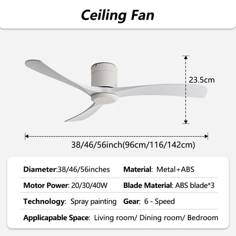 Потолочный вентилятор INTELLIGENT FAN с подсветкой 38/46/52/56 дюймов