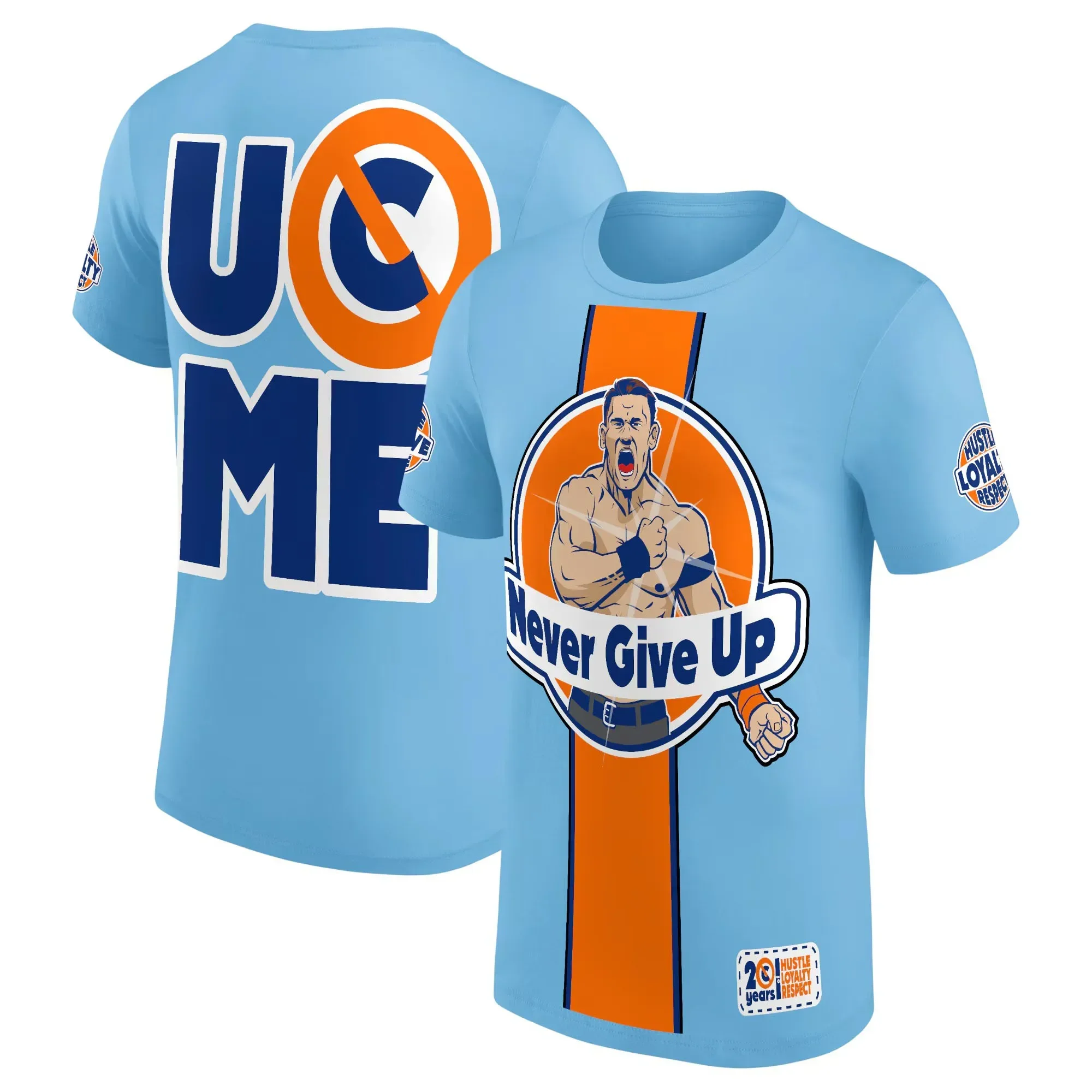 Фото Мужская синяя футболка John Cena Farewell Tour 2025 Los Angeles с коротким рукавом, мужские футболки, новинка 2025 года, детская одежда, топы, одежда №2
