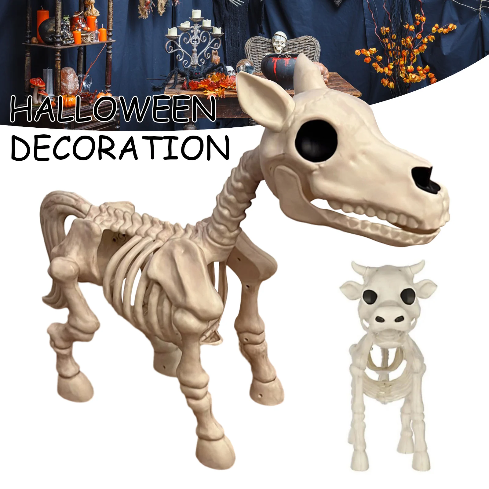 

Halloween Horror Skeletons Cow/Horse Decor For Halloween Personalized Stylish Crafts Decor For Party Decor