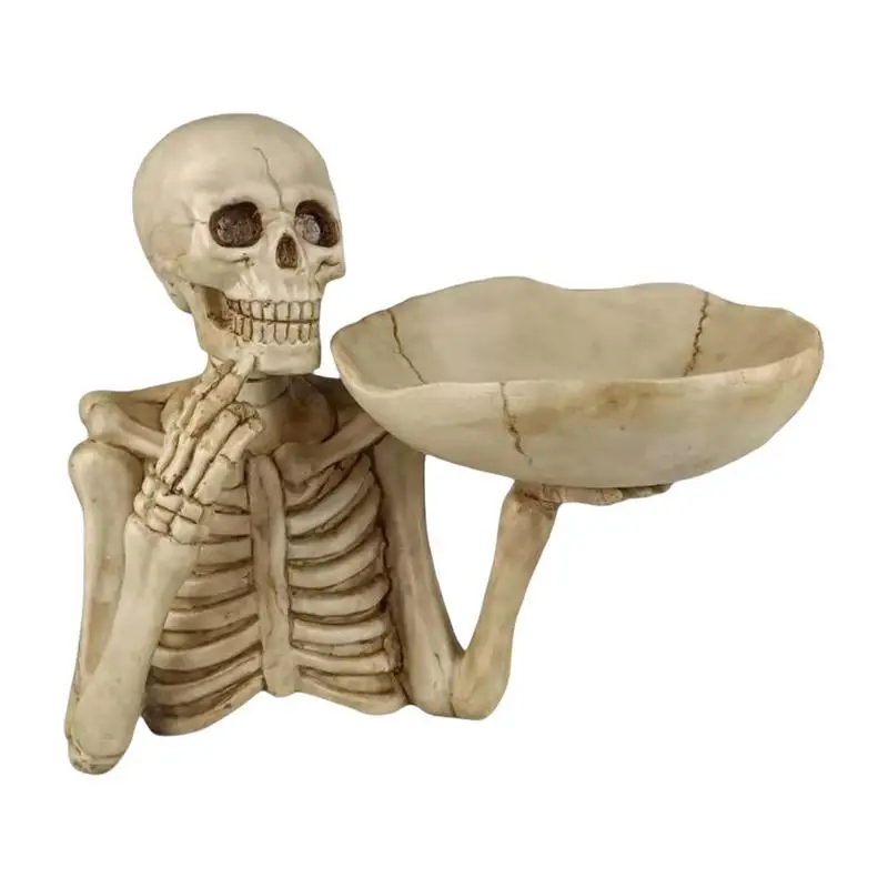 

Скелет конфеты чаша креативный череп раньше ужасный скелет Хэллоуин Декор для спальни офиса домашний Рождественский Декор