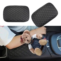 universal waterproof interior accessories leather cushion case car armrest pad arm rest cover console box mat
