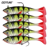 goture 5pcslot fishing lure swimbait wobbler soft silicone artificial bait with lead head carp fishing accessories 8 5cm10 8g