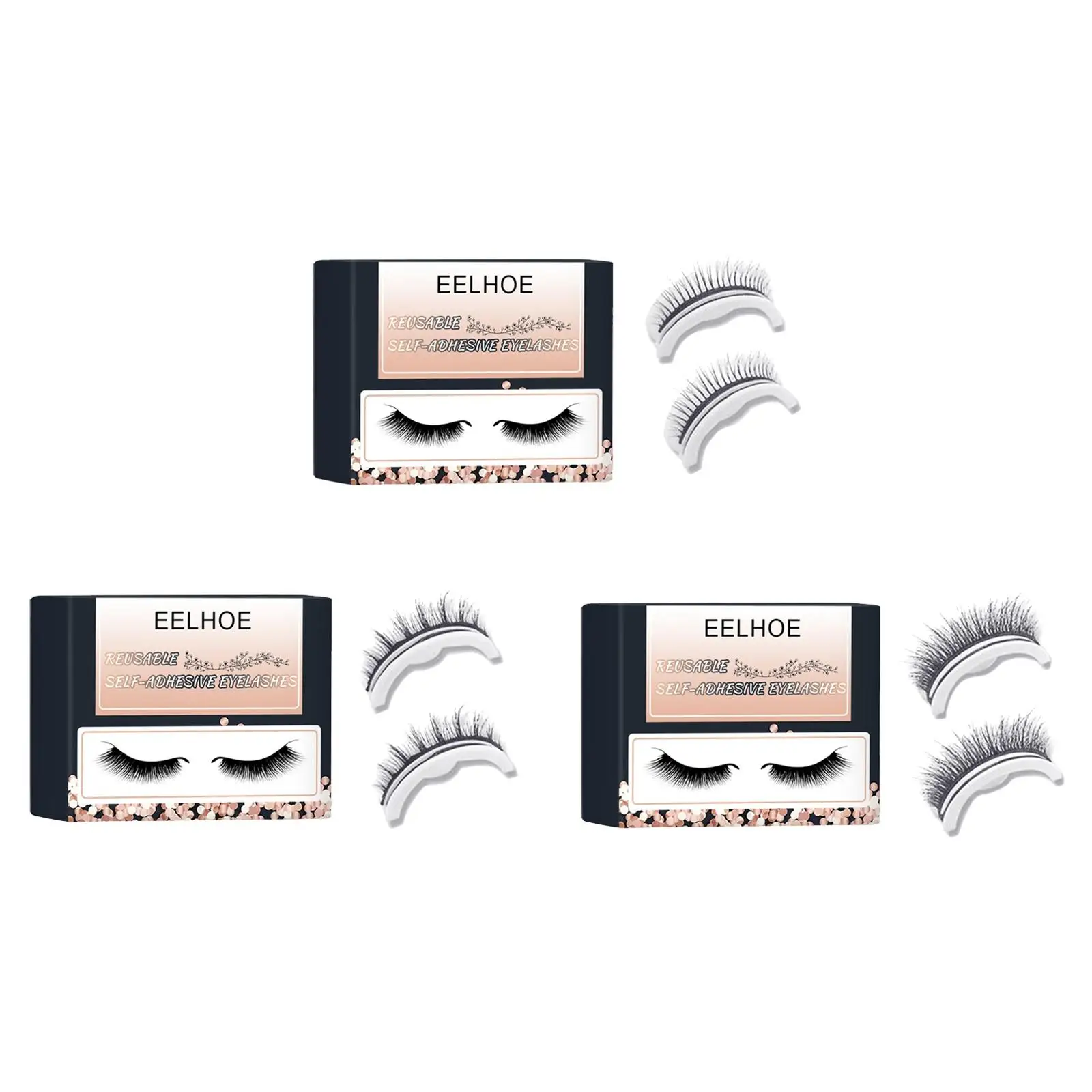 

Натуральные накладные ресницы, накладные ресницы, кудрявые мягкие густые длинные многоразовые самоклеящиеся натуральные накладные ресниц...