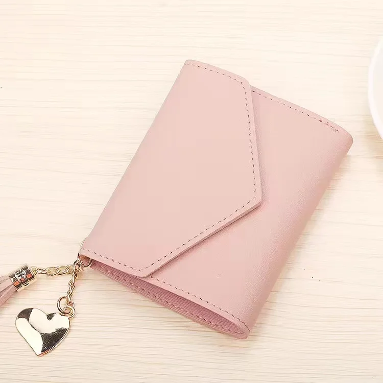 

Clutch Tassel Heart Pendant Simple Fashion Pattern Ladies Wallet