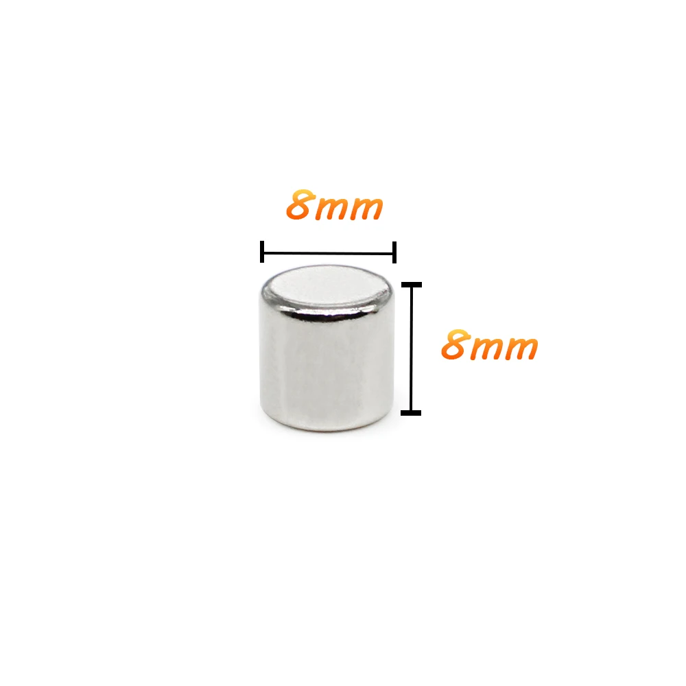 

5/10/20/50/100PCS 8x8 Disc Minor Search Magnet 8mm x 8mm Thick Small Round Magnets Strong 8x8mm Permanent Neodymium Magnets 8*8