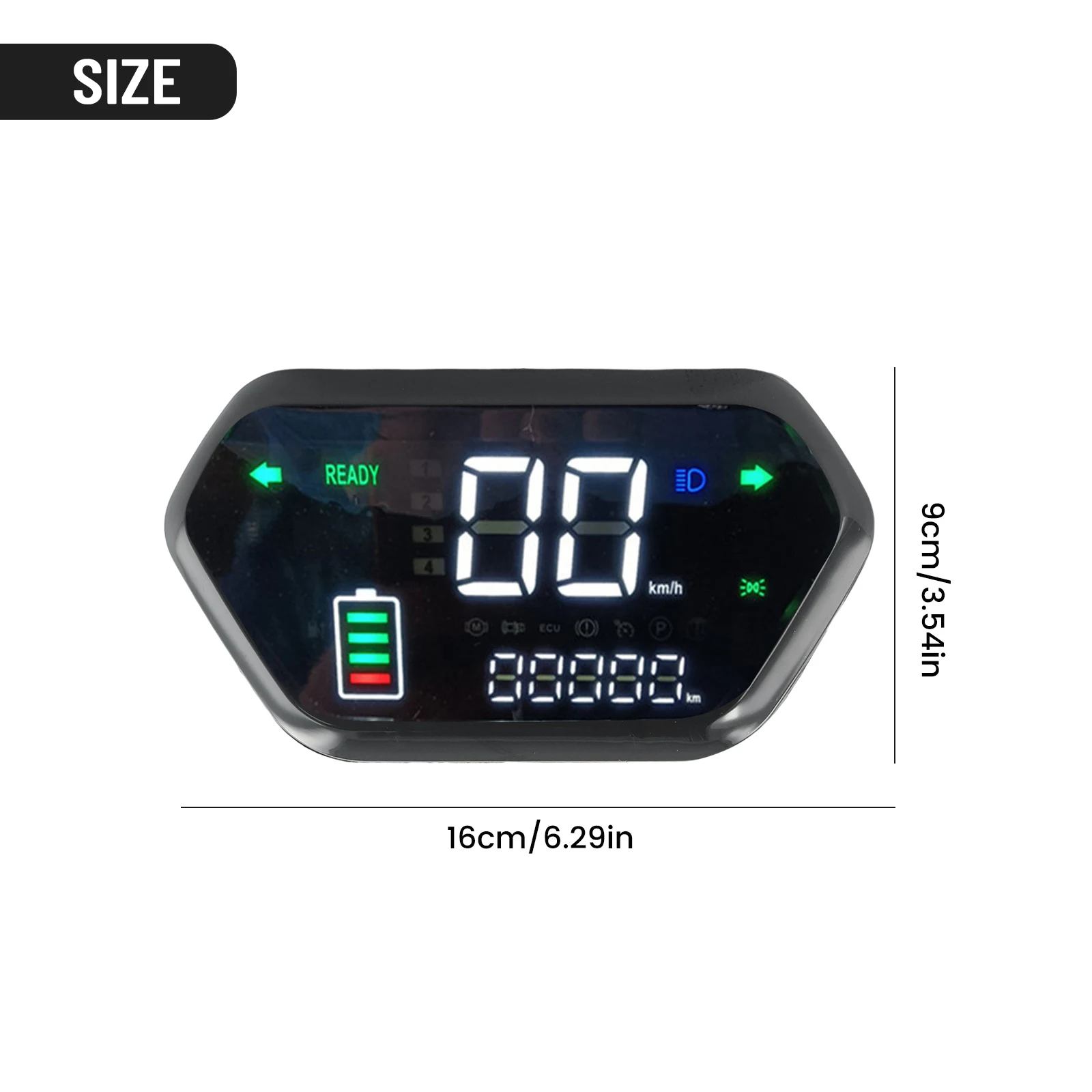 Светодиодный дисплей Контроллер Дисплей High Light 250G 48-72v 6PIN Поддержка ремня Черное