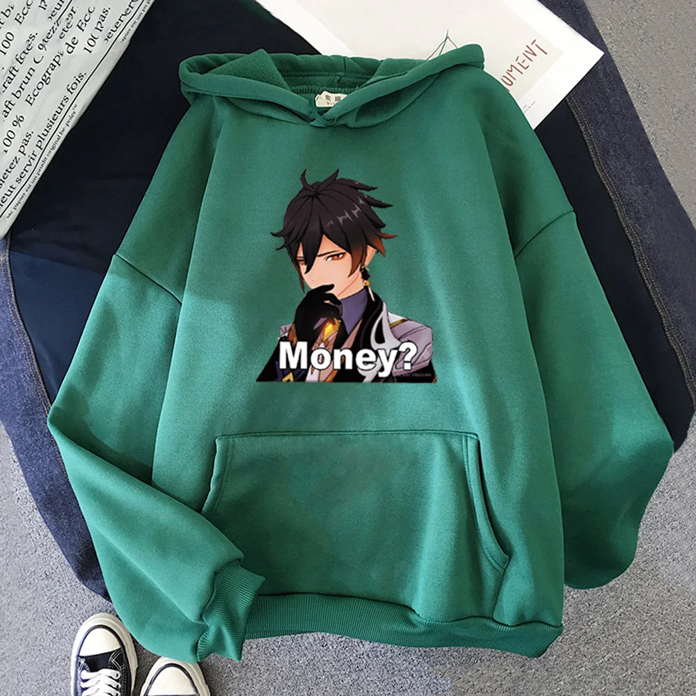 Zhong Li Print Genshin Impact Hot Game Anime Hoodie Women/Men Streetwear Kawaii Clothes of Tees Oversized Sweatshirt Harajuku 12