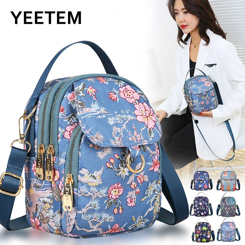 

Women's Bag 2022 New Oxford Cloth Shoulder Handbag Mobile Phone Fashion Printing Portable Light Canvas Messenger Bags