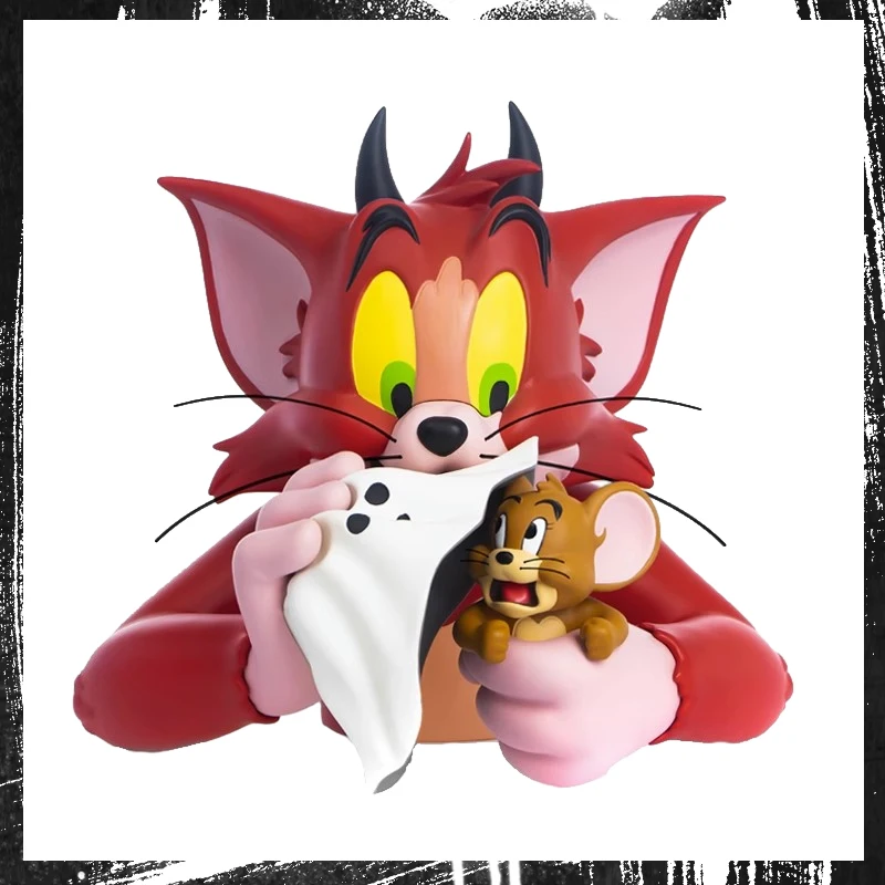 

Original Soap Studio Tom And Jerry Anime Figures Devil-Shaped Half-Bust Trendy Play Freeshipping Halloween Collectible Gifts