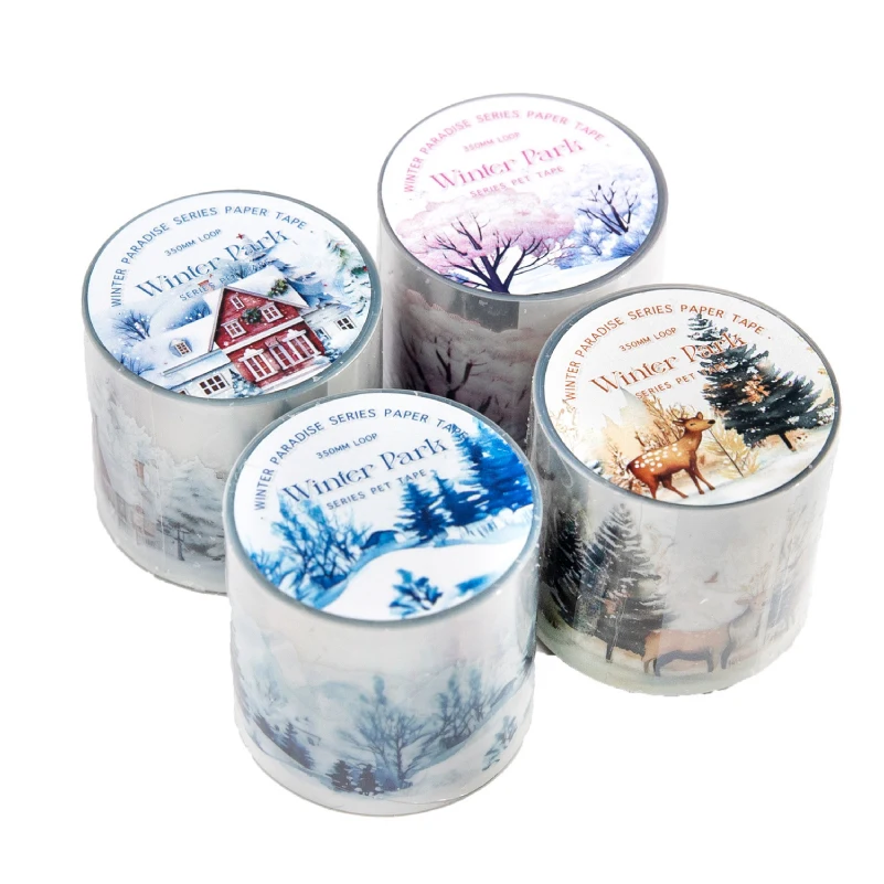 12 шт./лот декоративная ПЭТ-лента серии Winter Paradise