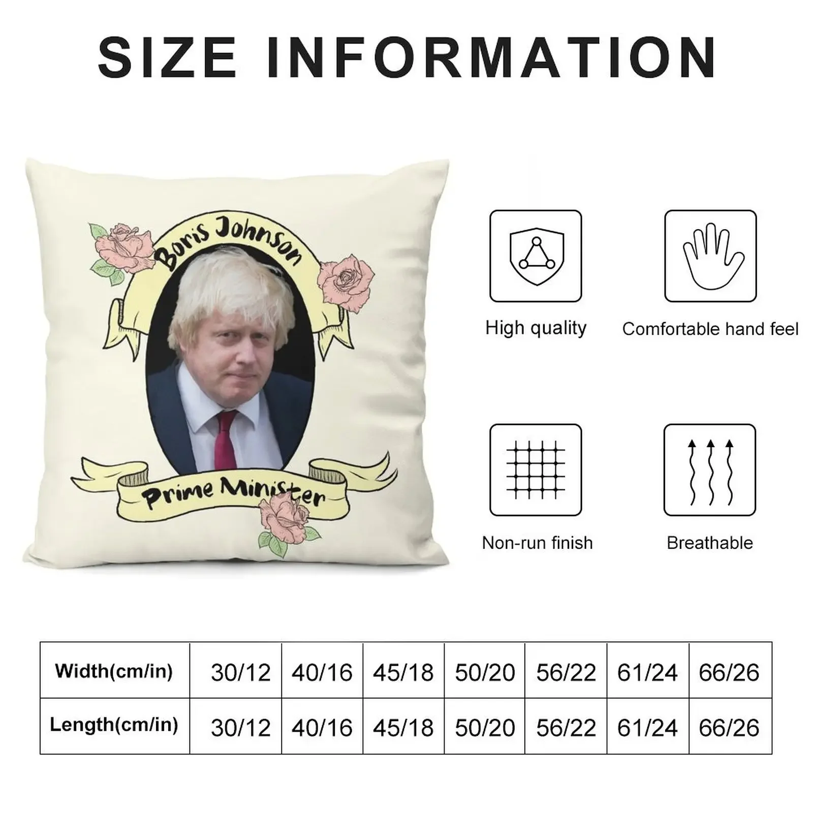 Декоративная подушка Борис Джонсон полиэстер
