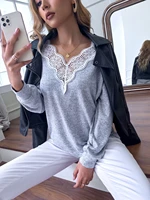 scallop lace detail sweater