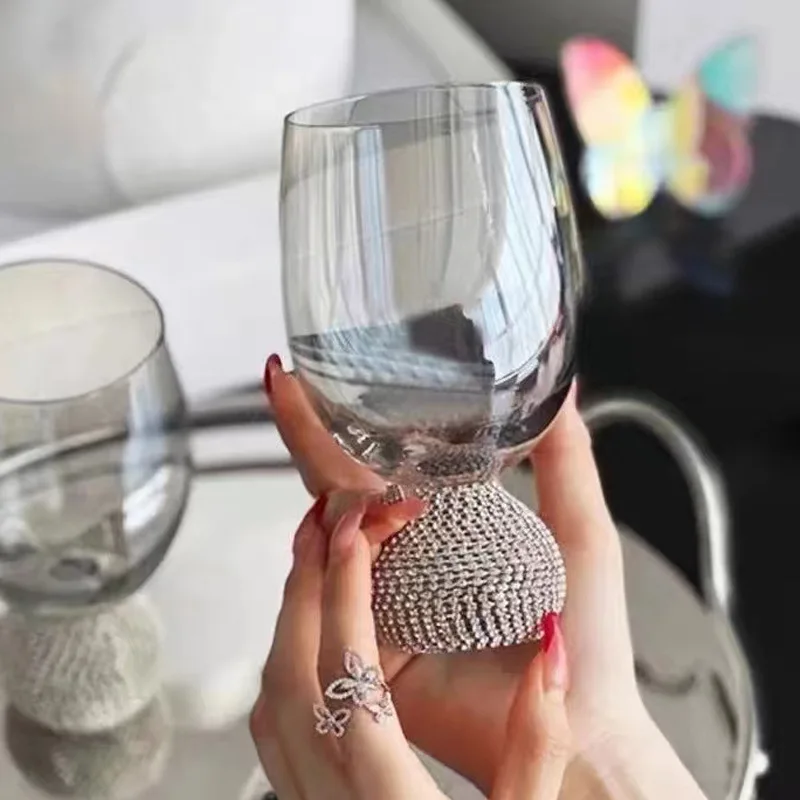 

European-style Light Luxury Diamond High-value Crystal Glass Juice Glass Champagne Cocktail Wine Glass Whisky Glass
