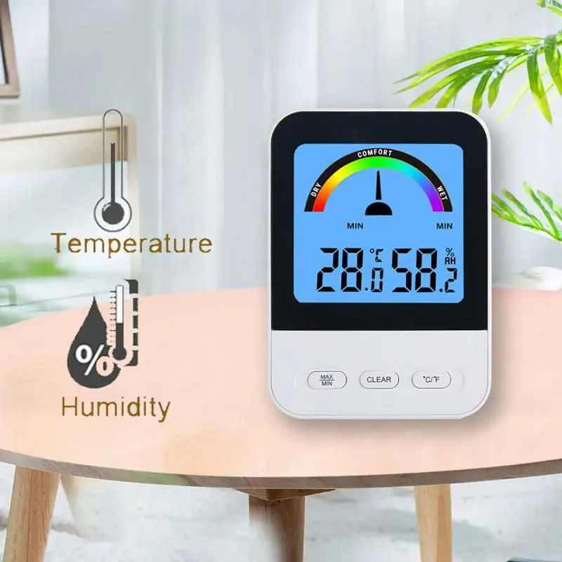 

Indoor LED Digital Thermometer Hygrometer Room Electronic Hygrometer Thermometer Thermometer Dry and Wet Comfort Guidance