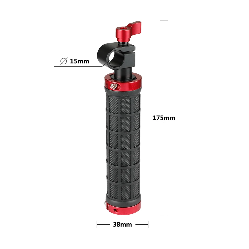 

HDRIG New Rod Clamp Handle Grip Handheld for 15mm Rod Support Shoulder Mount DSLR Rig