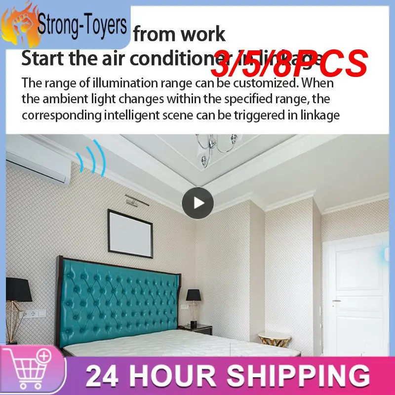 

3/5/8PCS Magnetic Door Sensor Zigbee Wireless Window Door Open Alarm Remote Control Tuya Smart Light Sensor