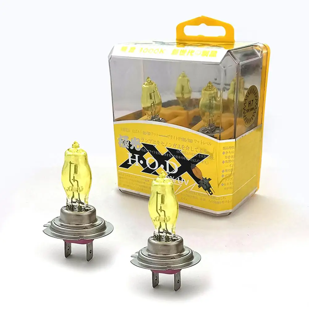 

2pcs Car Lights H1 H4 100W 12V Car Headlight Halogen Lamp Super Bright Fog HOD Xenon Bulb Yellow Car Headlight Bulbs(Xenon)