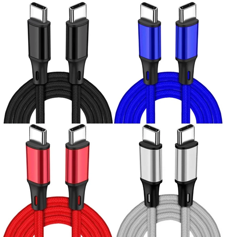 

200pcs 1M 3FT 20W Fast Charging PD Cable Type c to Type c USB-C Cables For Samsung s20 s22 htc lg xiaomi huawei usb c cable