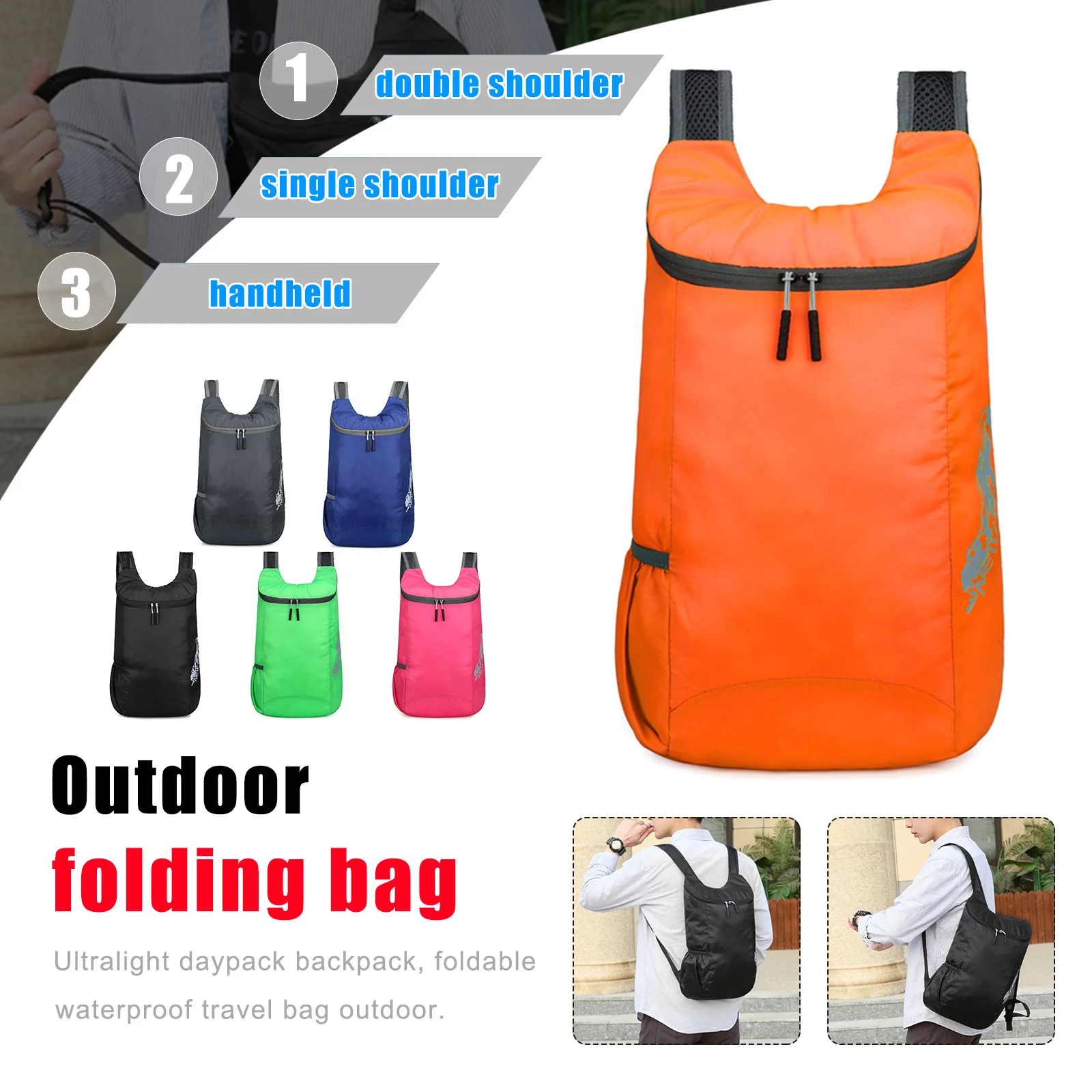 

20L Outdoor Cycling MTB Backpack Foldable Waterproof Ultralight Sports Bag Breathable Hiking Climbing Daypack Travel Storage Bag