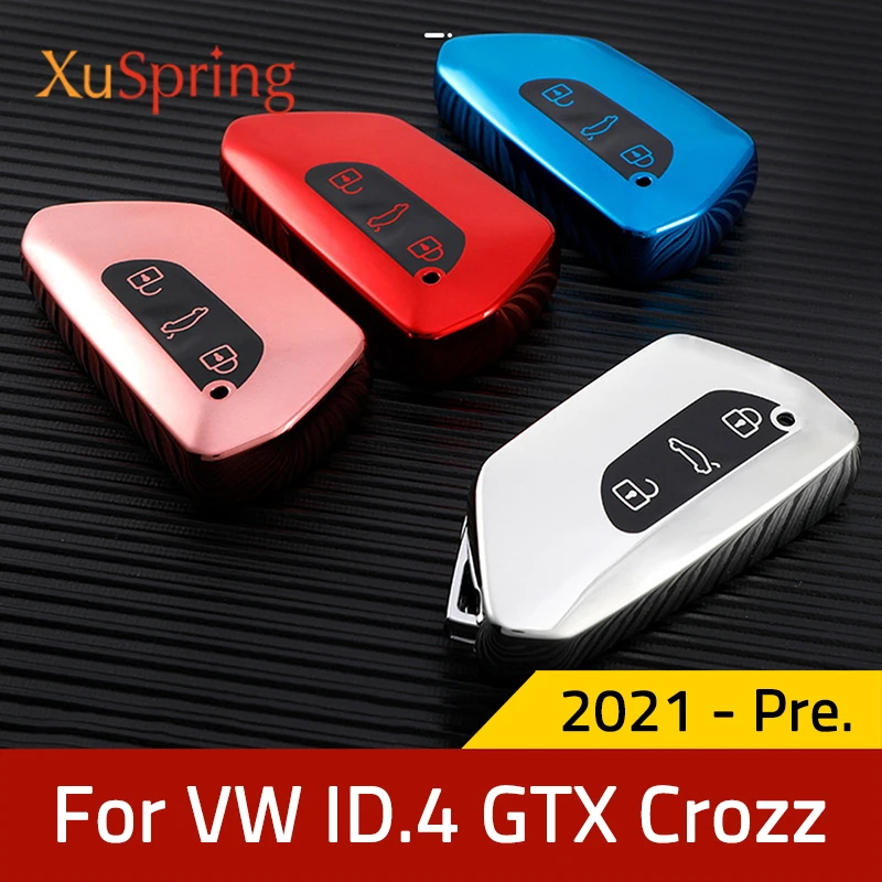 Автомобильный задний силиконовый чехол для смарт-ключа с дистанционным управлением, чехол-брелок для VW Volkswagen ID3 ID4 ID6 ID.4 ID.6 GTX Crozz 2021 2022