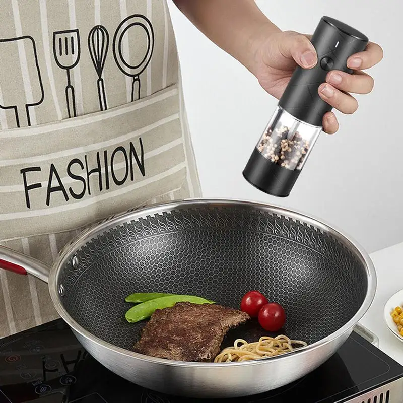 

electric pepper grinder Automatic Pepper Mill Grinder Electric Salt and Pepper Grinder Set Adjustable Grinding Supplies