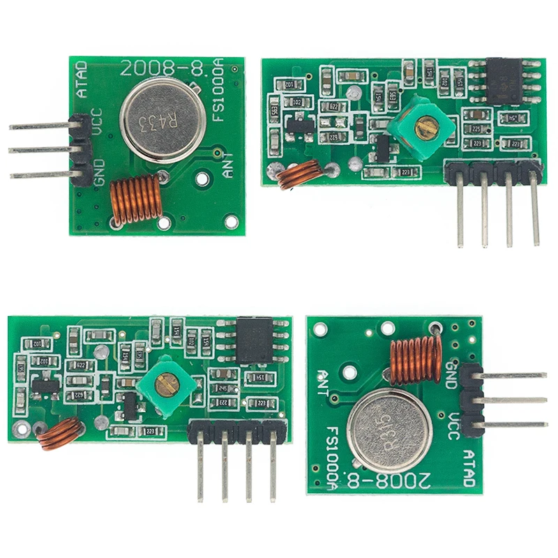 315Mhz 433Mhz RF Wireless Transmitter Module and Receiver Kit 5V DC 433MHZ Wireless For Arduino Raspberry Pi /ARM/MCU WL Diy Kit