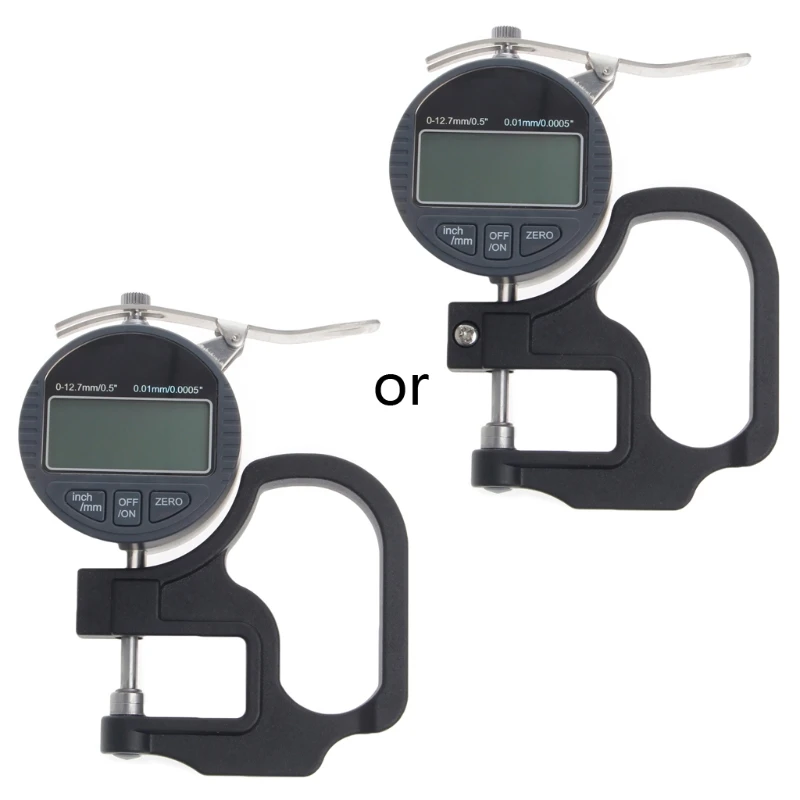 

0-12.7mm Electronic Micrometer Digital Thickness Meter Gauge 0.01mm Depth Tester Drop ship