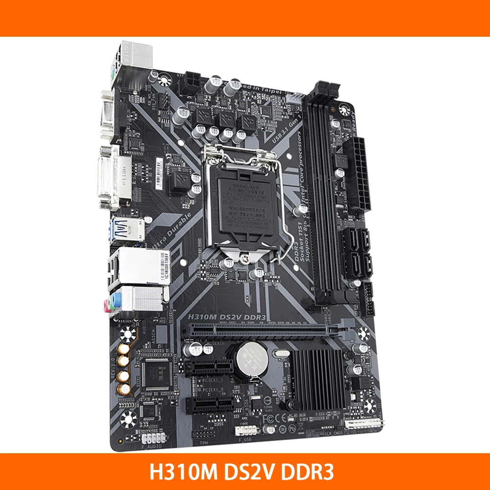 

Для Gigabyte H310M DS2V DDR3 LGA1151 H310 2 * DDR3 Слоты DIMM 32 Гб 4 * SATA 3.0 портов Micro ATX материнская плата для настольного компьютера Высокое качество