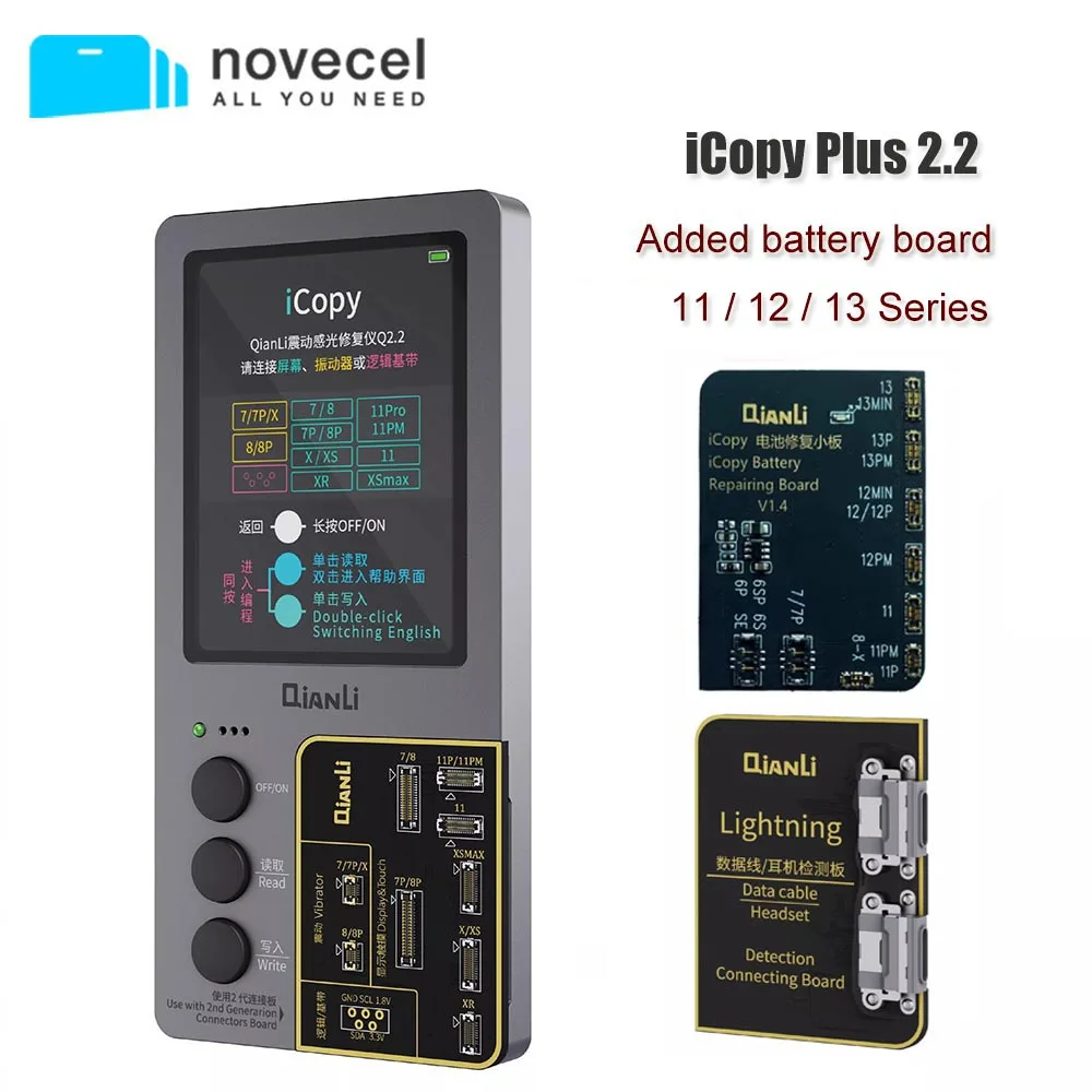 

Qianli iCopy Plus 2.2 with Battery Testing Board for iPhone 7 to 13promax LCD Screen Original Color Vibration Touch Repair Tools