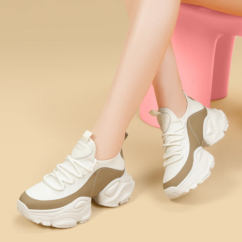 Кроссовки для бега Треккинговая обувь женская на платформе улицы спортивная