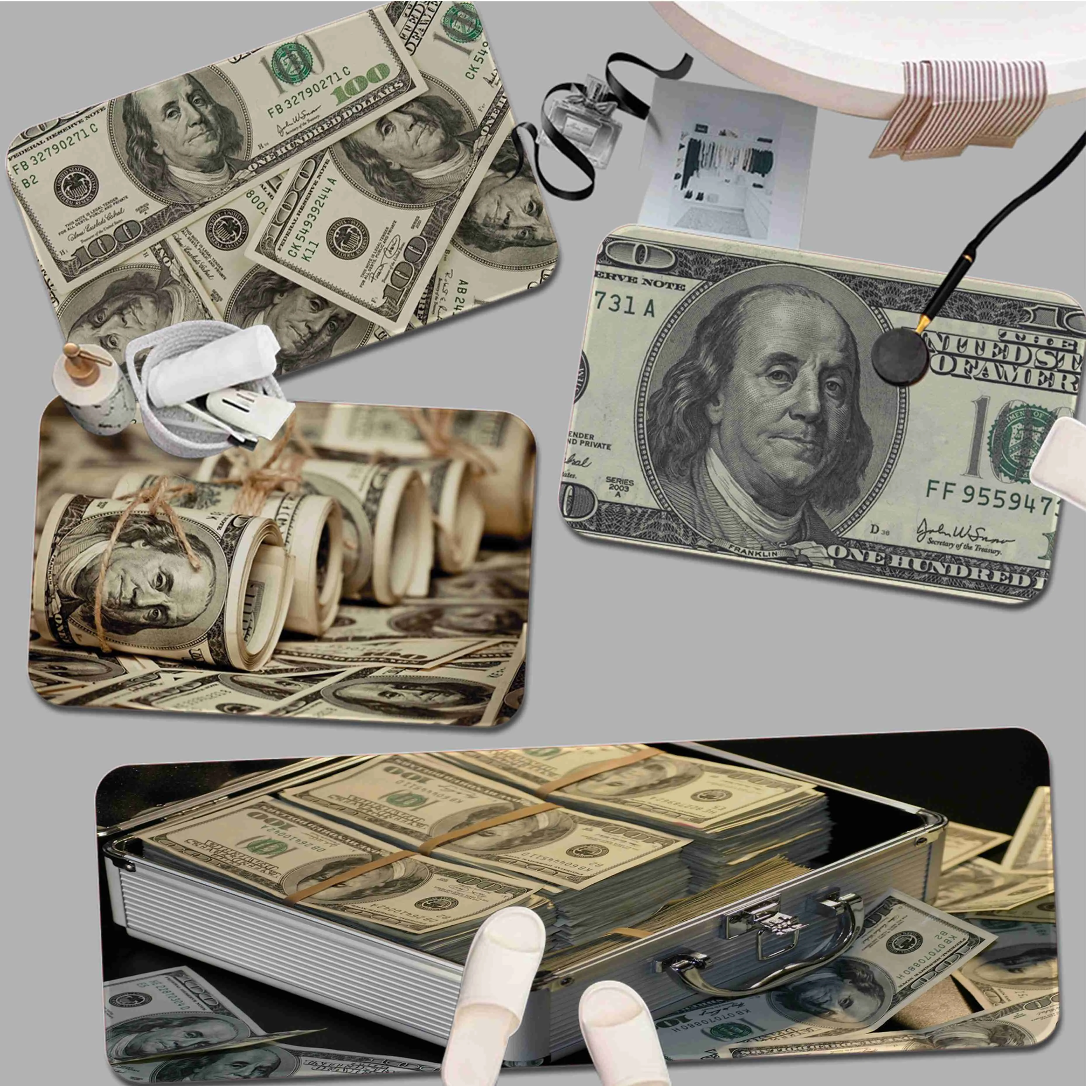 

Creative USA Dollar 3D Floor Carpet Retro Multiple Choice Living Room Kitchen Rug Non-Slip Modern Home Decor