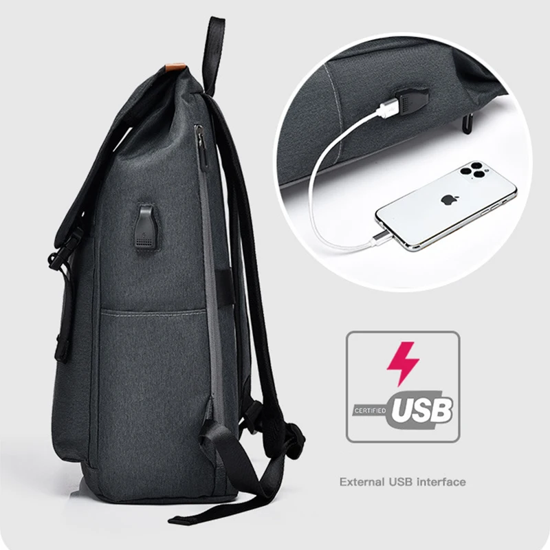 2021 Men's Backpack Multifuntional Waterproof Bags For Male Business Laptop Backpack USB Charging Bagpack Nylon Casual Rucksack