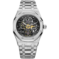 mens watch stainless steel waterproof automatic mechanical watch luxury brand luminous design wristwatch