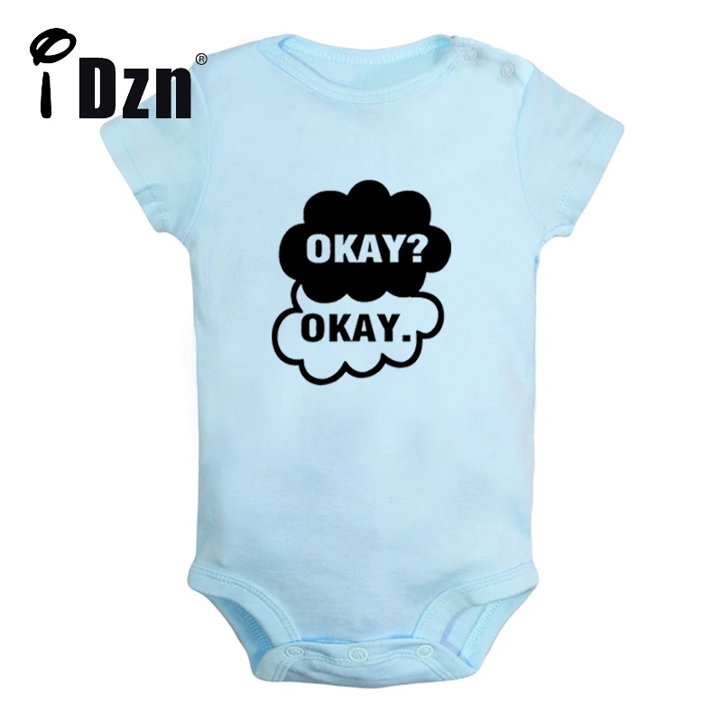 

Новинка, милые детские комбинезоны iDzn с забавным принтом, боди для мальчиков и девочек, комбинезон с короткими рукавами для младенцев, детская мягкая одежда