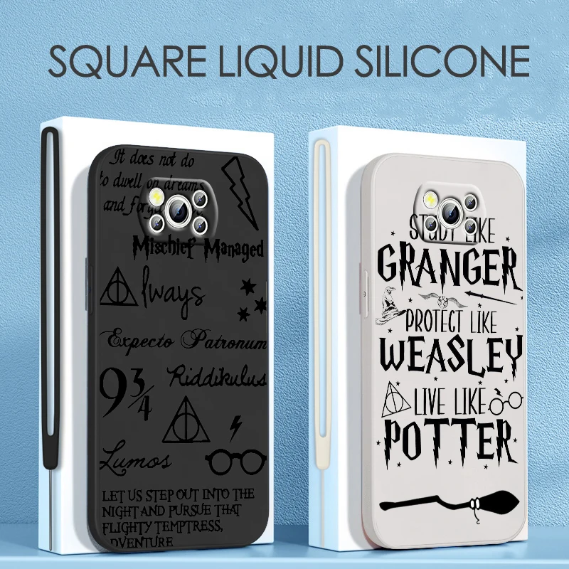 

Cool School of Magic For Xiaomi POCO X4 M5S F4 M4 X3 F3 M3 C3 F2 X2 F1 Pro GT NFC 4G 5G Liquid Rope Phone Case