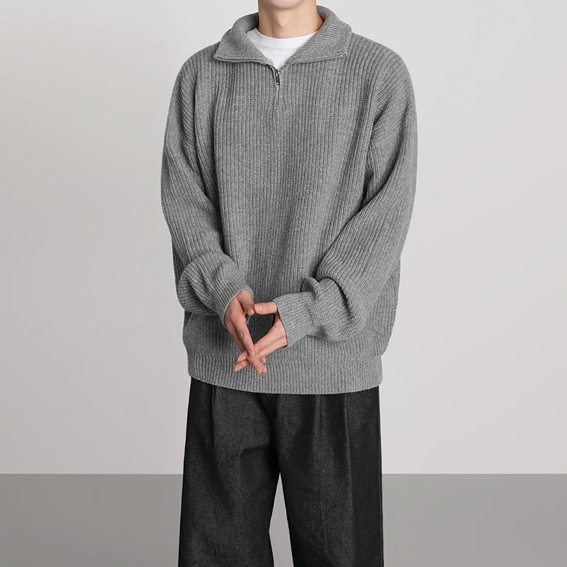 

Men's Wear Autumn Winter Sweater Fashionable Loose Style Knitted Tops Thickened Loose Vintage Clothes Male Pullovers E80