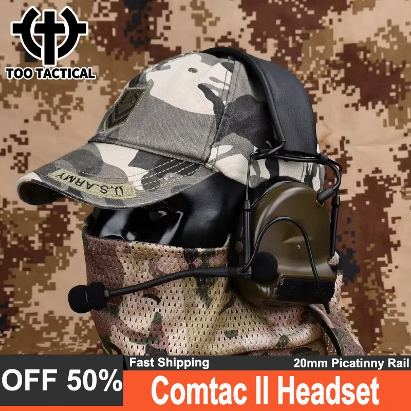 C2 Тактические охотничьи наушники C II с активным звукоснимателем и