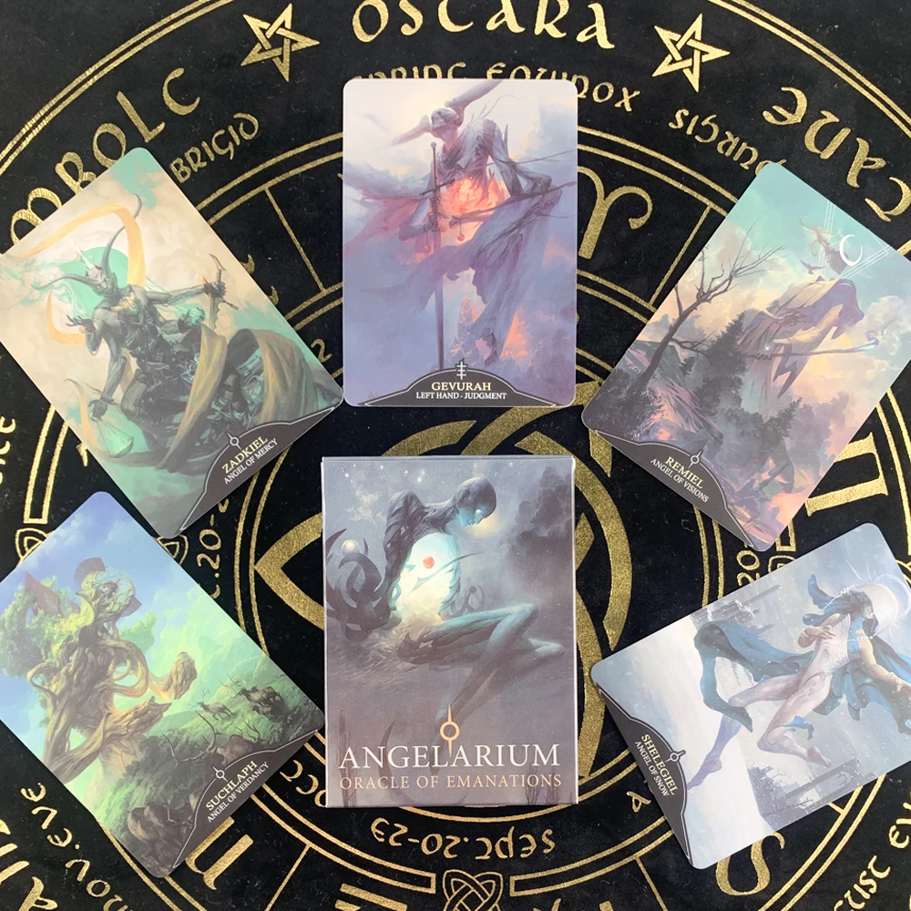 

36pcs Angelarium Oracle of Emanations Tarot Cards with PDF Guide Book Witchcraft Supplies High Quality Divination Prophecy
